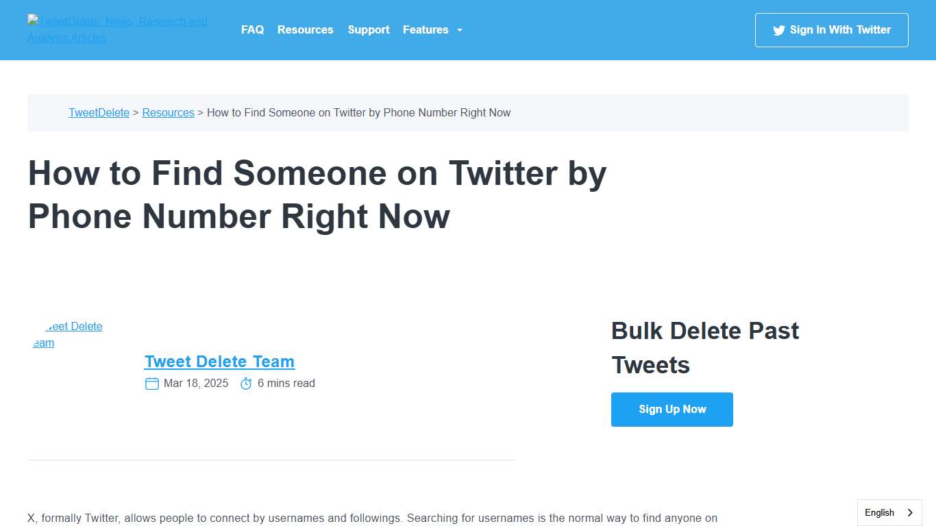 How to Find Someone on Twitter by Phone Number | TweetDelete